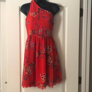 Xhilerion one shoulder floral dress